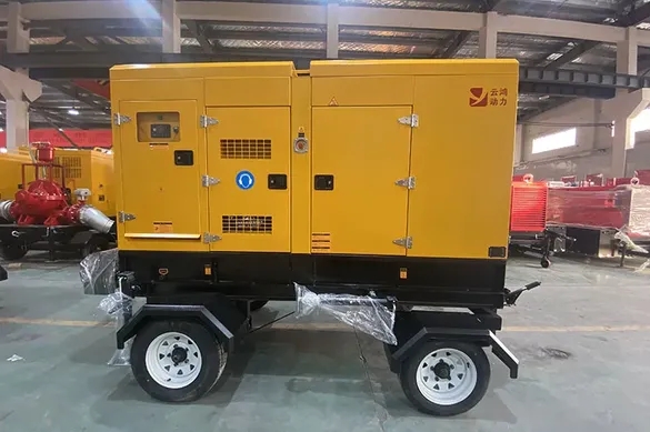 Groupe électrogène diesel insonorisé sur remorque