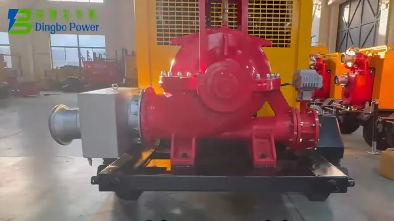 Application de Pompe à Double Aspiration montée sur Remorque